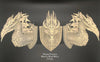 #18 Mirsoth The Chaos Black Dragon Bust 3D Printed Miniature Primed