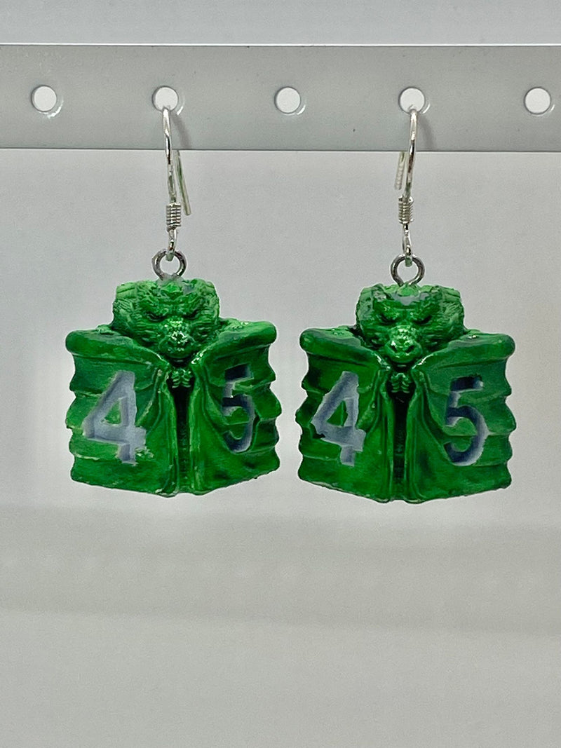 Cixthys the Green D6 Dragon Dice Earrings and Necklace Jewelry Set Wholesale