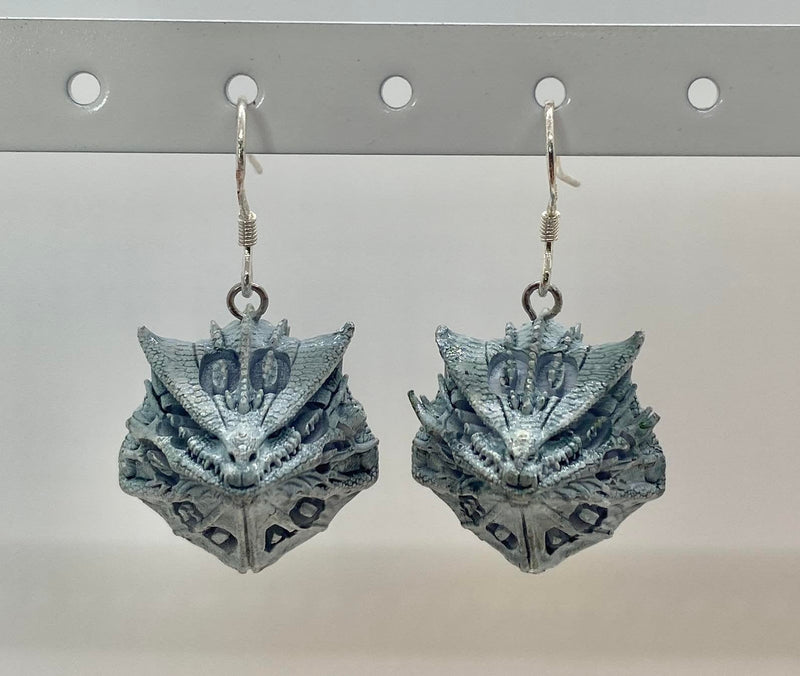 Medanix The White Percentile Dragon Dice Earrings and Necklace Jewelry Set Wholesale