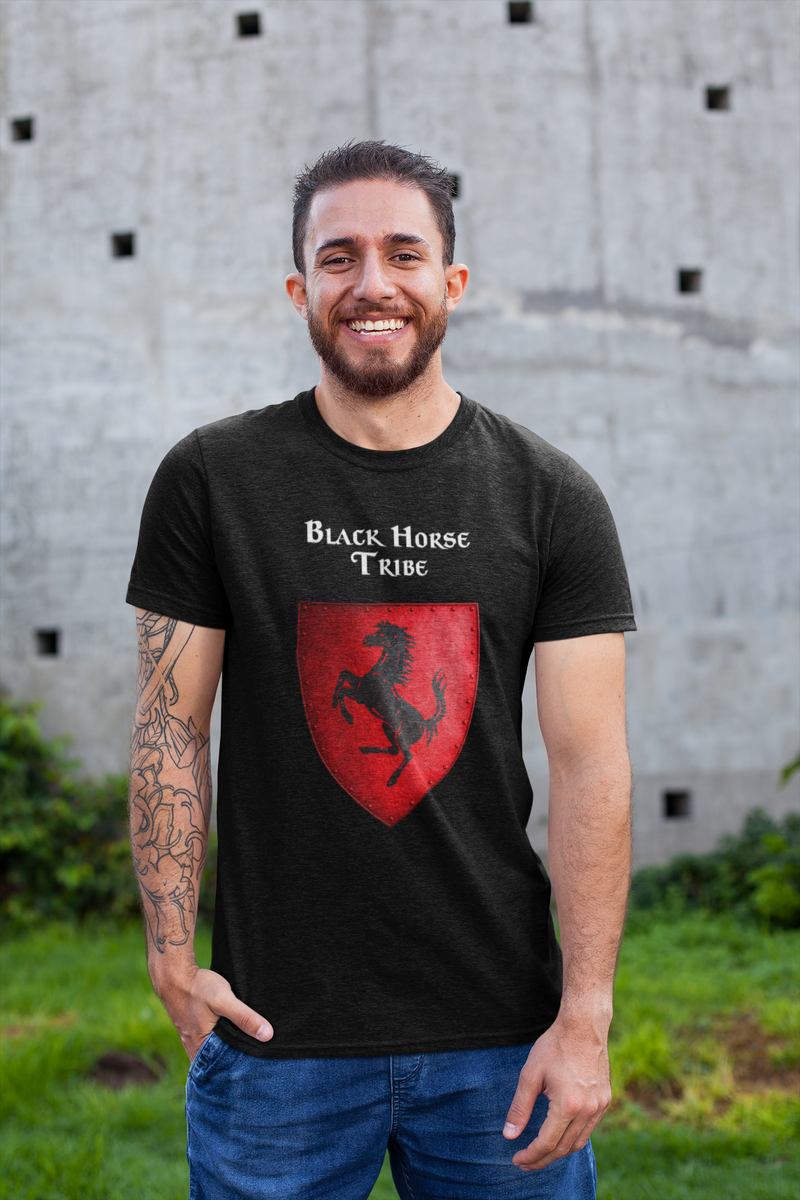 Black Horse Tribe Heraldry of Greyhawk Anna Meyer Cartography Cotton T-Shirt