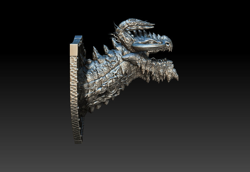 #14 Menath The Titan Earth Elemental Dragon Bust 3D Printed Miniature Primed Wholesale