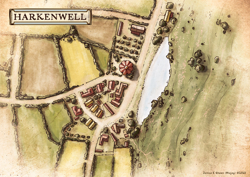 Harkenwell Misjay Maps Canvas Art Print