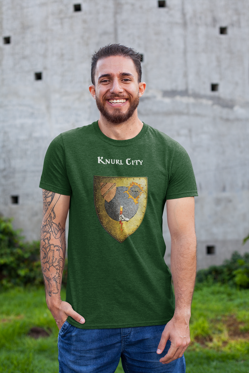 Knurl City Heraldry of Greyhawk Anna Meyer Cartography Cotton T-Shirt