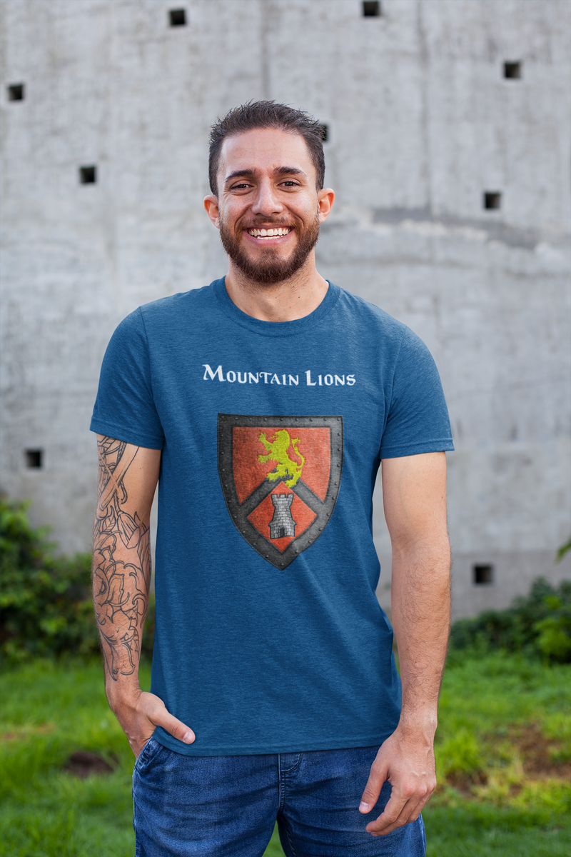 Mountain Lions Heraldry of Greyhawk Anna Meyer Cartography Cotton T-Shirt