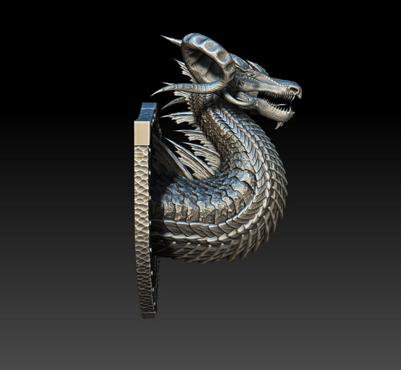 #17 Mylanith Nickel Dragon Bust 3D Printed Miniature Primed Wholesale
