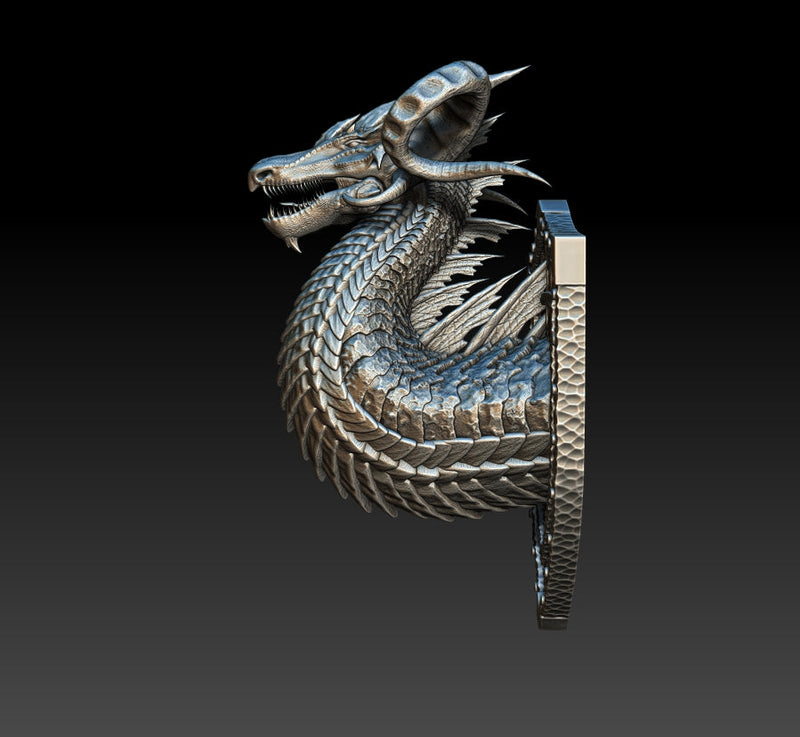 #17 Mylanith Nickel Dragon Bust 3D Printed Miniature Primed Wholesale