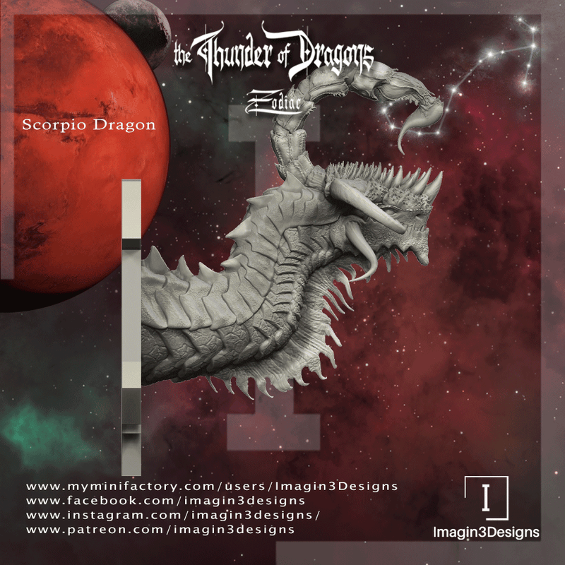 #A9 Thunderbolt The Sagittarius Dragon Bust 3D Printed Miniature Primed Wholesale