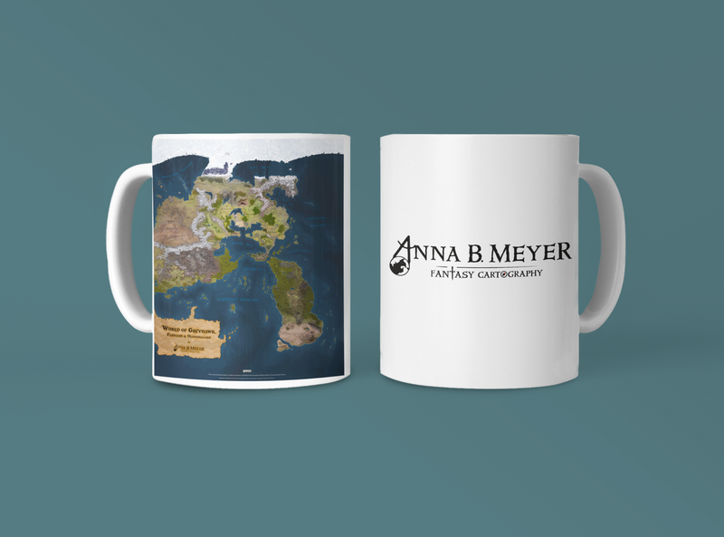 Flanaess & Hepmonaland 598 CY Map of Greyhawk Anna Meyer Cartography Coffee Mug 11oz/15oz