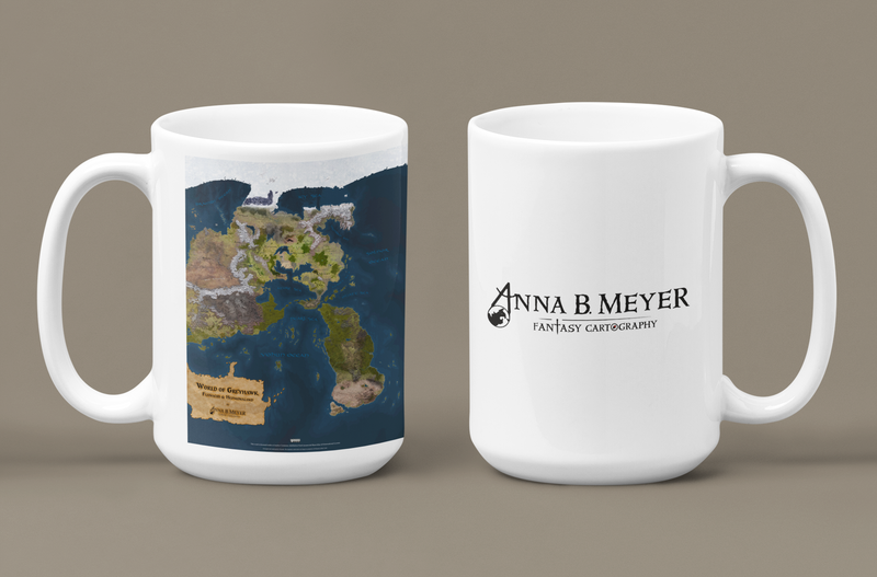Flanaess & Hepmonaland 598 CY Map of Greyhawk Anna Meyer Cartography Coffee Mug 11oz/15oz