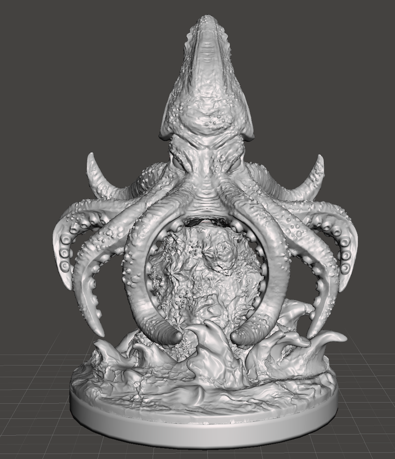 Konrad Kraken 3d Printed Miniature Legends of Calindria Primed