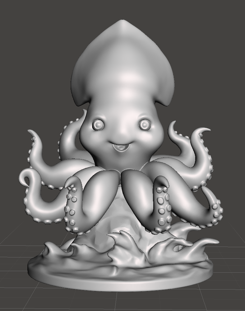 Krispy Kraken 3d Printed Miniature Legends of Calindria Primed