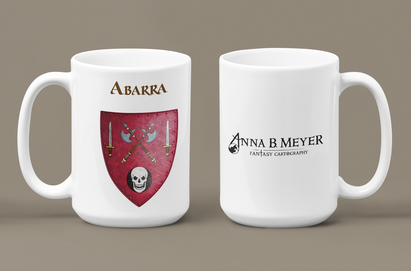 Abarra Heraldry of Greyhawk Anna Meyer Cartography Coffee Mug 11oz/15oz