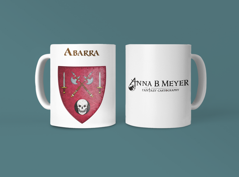 Abarra Heraldry of Greyhawk Anna Meyer Cartography Coffee Mug 11oz/15oz