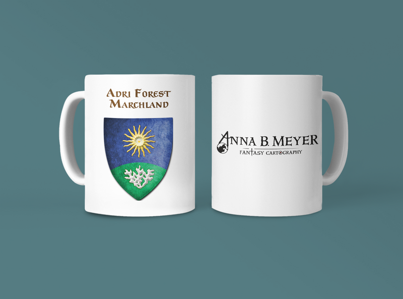 Adri Forest Marchland Heraldry of Greyhawk Anna Meyer Cartography Coffee Mug 11oz/15oz