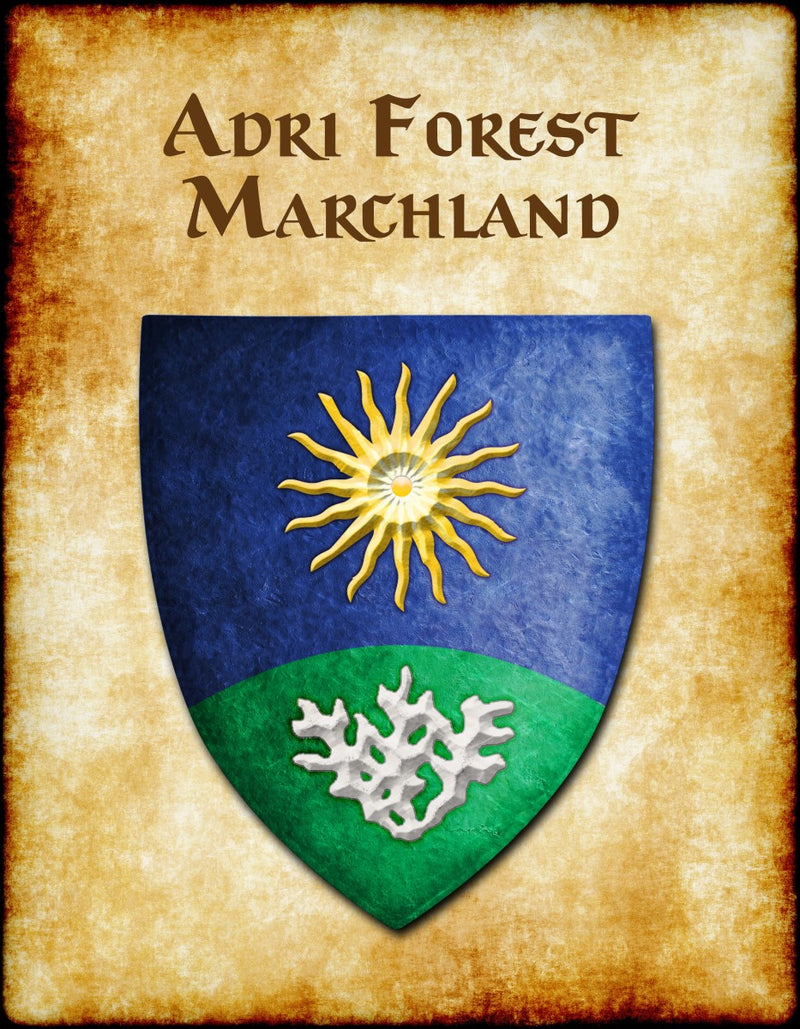 Adri Forest Marchland Heraldry of Greyhawk Anna Meyer Cartography Canvas Art Print
