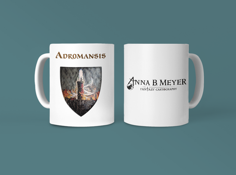 Adromansis Heraldry of Greyhawk Anna Meyer Cartography Coffee Mug 11oz/15oz