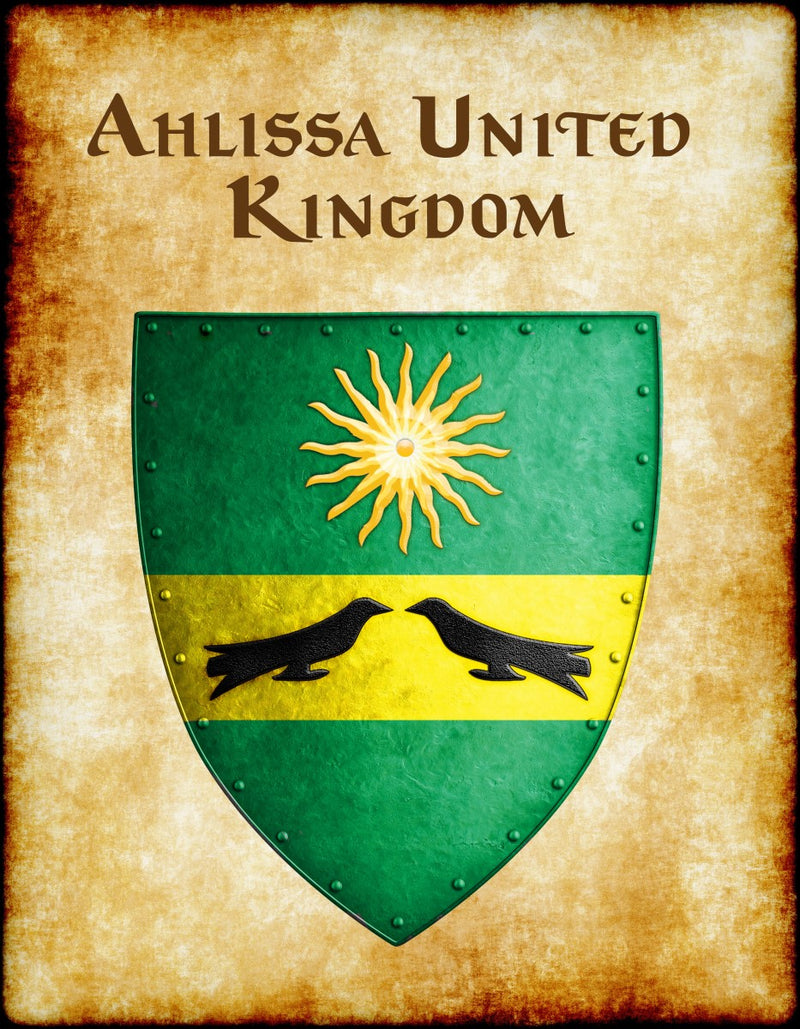 Ahlissa United Kingdom Heraldry of Greyhawk Anna Meyer Cartography Canvas Art Print