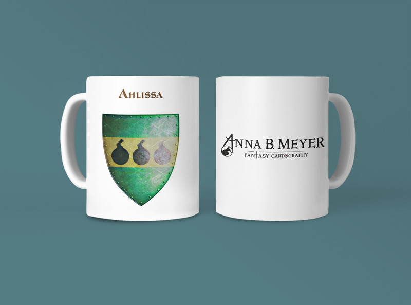 Ahlissa Old Heraldry of Greyhawk Anna Meyer Cartography Coffee Mug 11oz/15oz