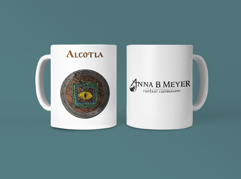 Alcotla Heraldry of Greyhawk Anna Meyer Cartography Coffee Mug 11oz/15oz