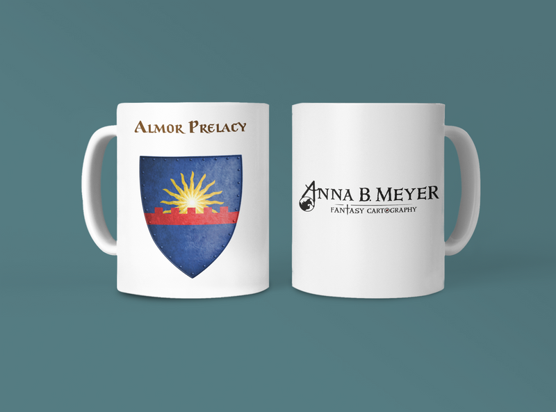 Almor Prelacy Heraldry of Greyhawk Anna Meyer Cartography Coffee Mug 11oz/15oz