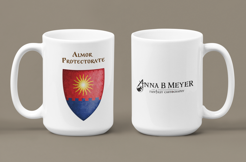 Almor Protectorate Heraldry of Greyhawk Anna Meyer Cartography Coffee Mug 11oz/15oz