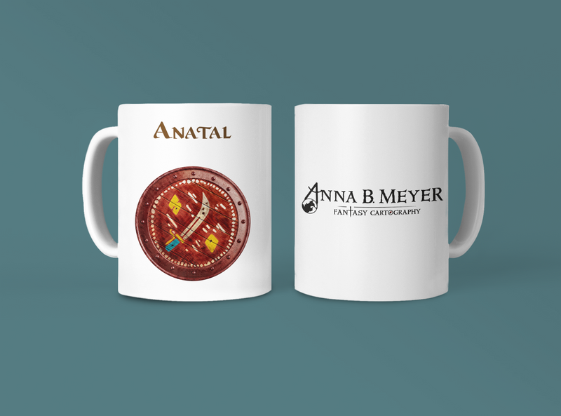 Anatal Heraldry of Greyhawk Anna Meyer Cartography Coffee Mug 11oz/15oz