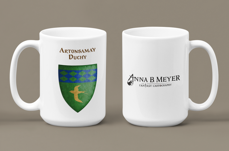 Artonsamay Duchy Heraldry of Greyhawk Anna Meyer Cartography Coffee Mug 11oz/15oz