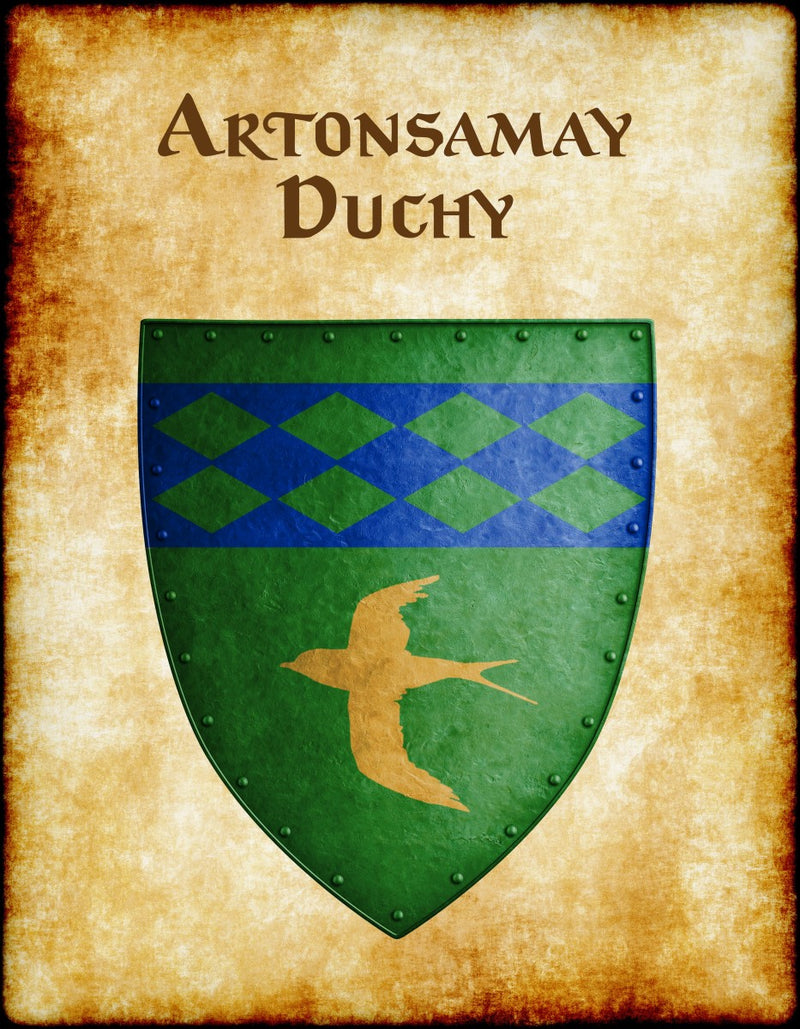 Artonsamay Duchy Heraldry of Greyhawk Anna Meyer Cartography Canvas Art Print