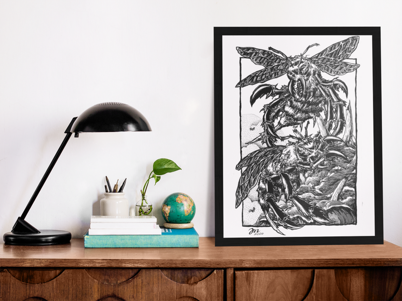Attack of the Giant Wasps Gallery Canvas Art Print