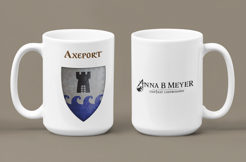Axeport Heraldry of Greyhawk Anna Meyer Cartography Coffee Mug 11oz/15oz