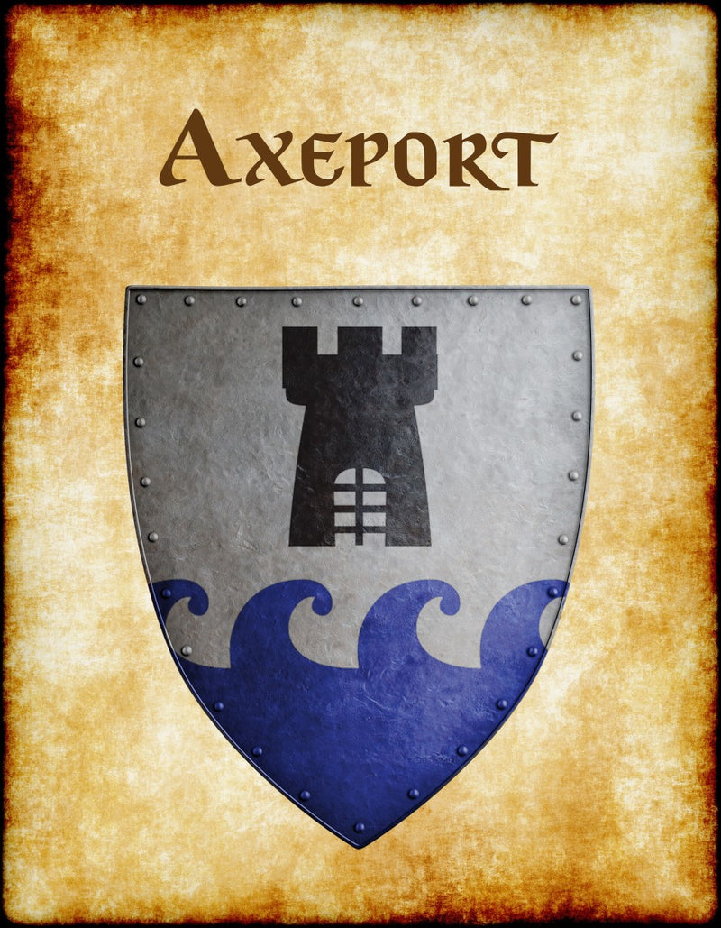 Axeport Heraldry of Greyhawk Anna Meyer Cartography Canvas Art Print