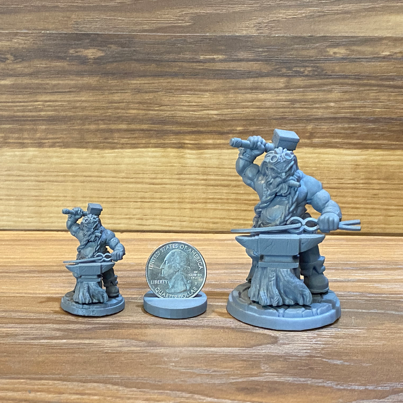 Bagnar Meltiron 3D Printed Miniature Legends of Calindria Primed