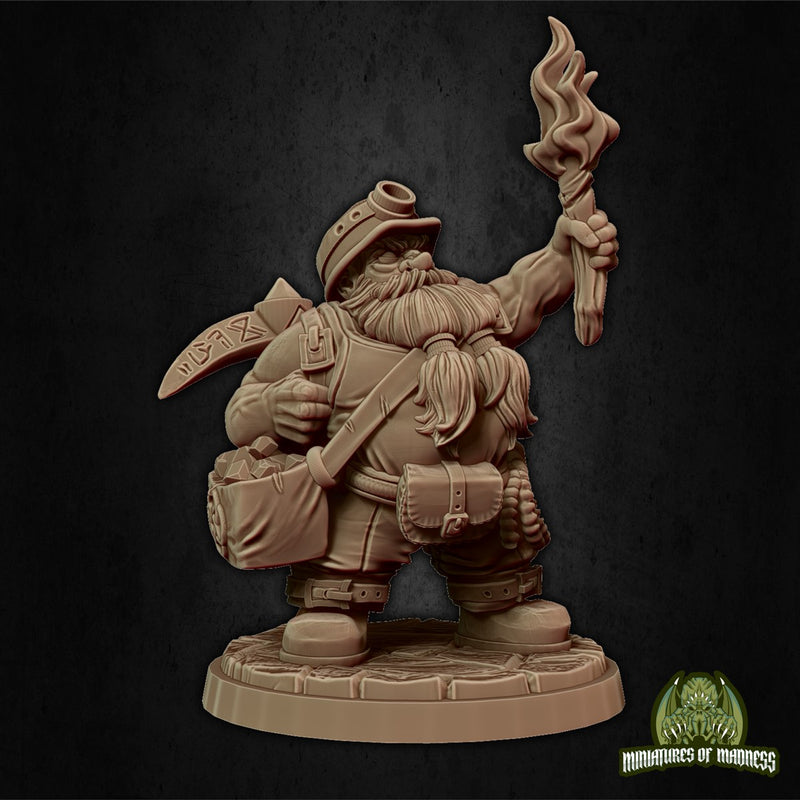 Baldur The Adventurer 3D Printed Miniature Legends of Calindria Primed
