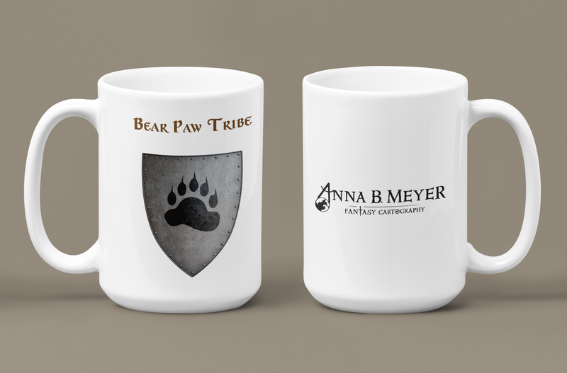 Bear Paw Tribe Heraldry of Greyhawk Anna Meyer Cartography Coffee Mug 11oz/15oz