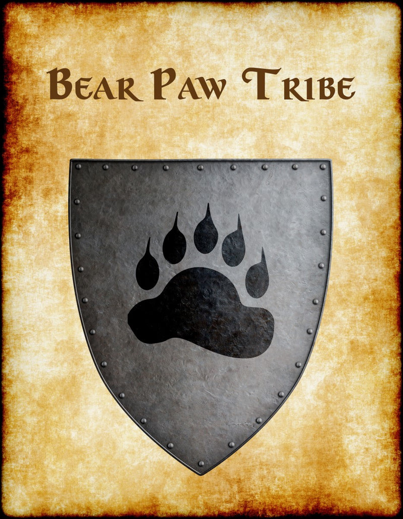 Bear Paw Tribe Heraldry of Greyhawk Anna Meyer Cartography Canvas Art Print