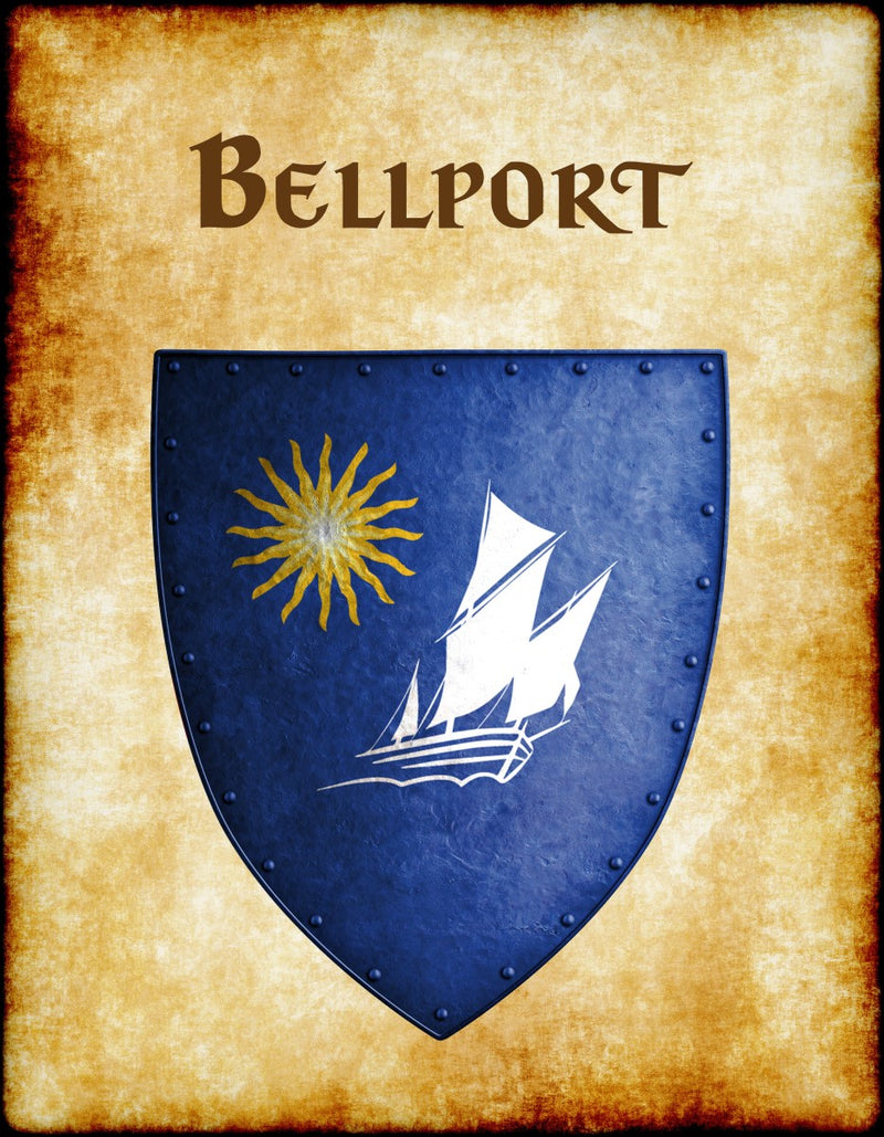 Bellport Heraldry of Greyhawk Anna Meyer Cartography Canvas Art Print