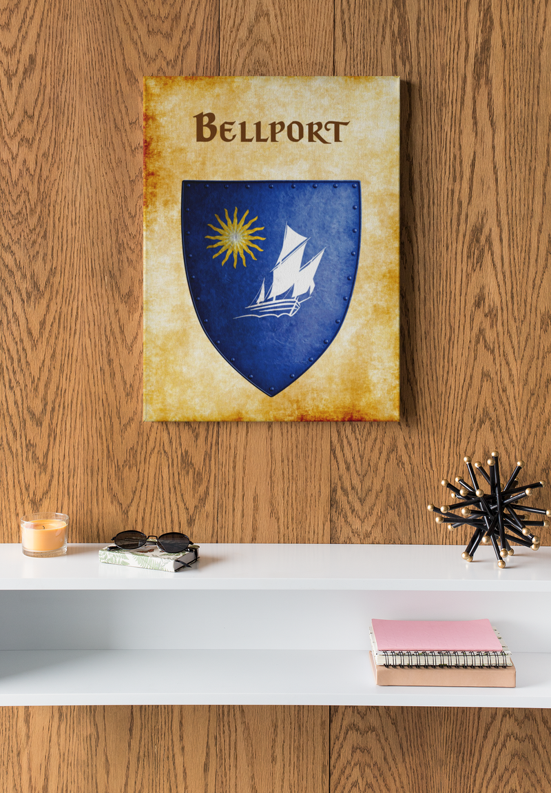 Bellport Heraldry of Greyhawk Anna Meyer Cartography Canvas Art Print
