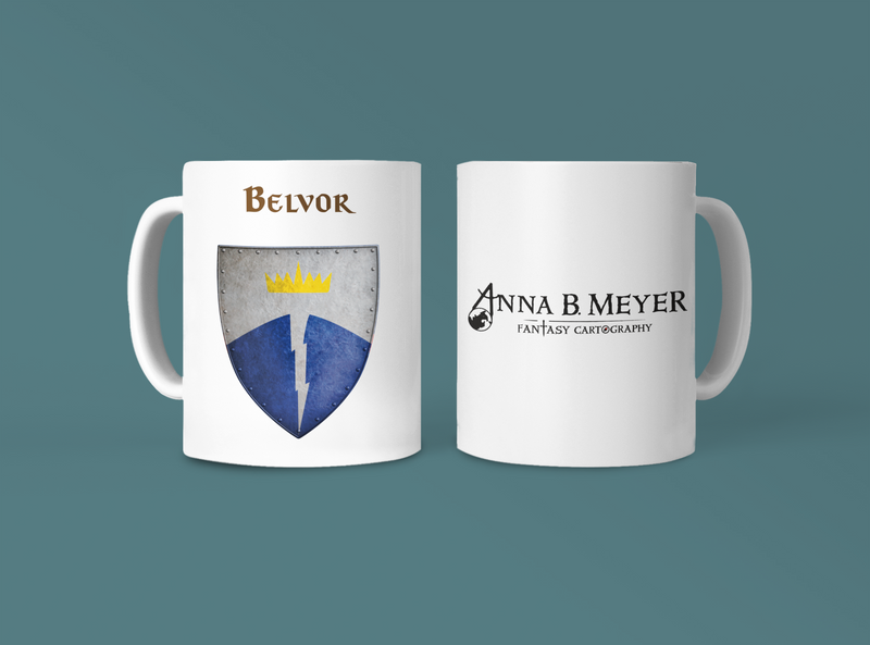 Belvor Heraldry of Greyhawk Anna Meyer Cartography Coffee Mug 11oz/15oz