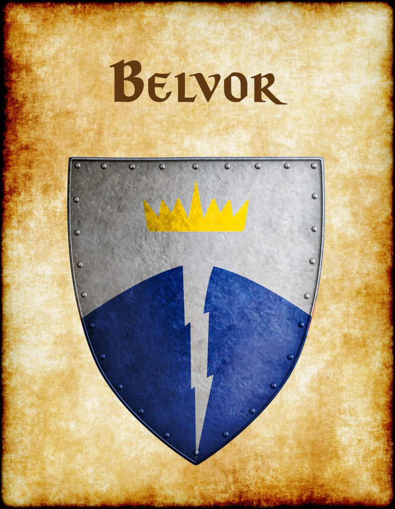 Belvor Heraldry of Greyhawk Anna Meyer Cartography Canvas Art Print