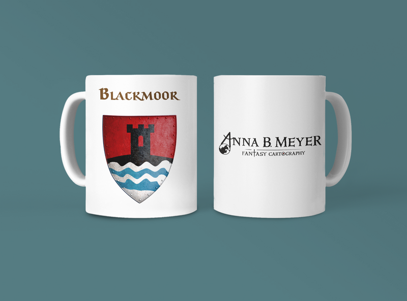 Blackmoor Heraldry of Greyhawk Anna Meyer Cartography Coffee Mug 11oz/15oz