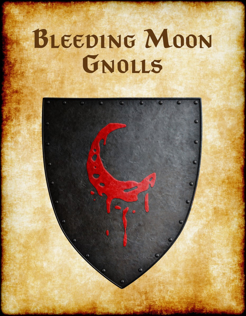 Bleeding Moon Gnolls' Heraldry of Greyhawk Anna Meyer Cartography Canvas Art Print