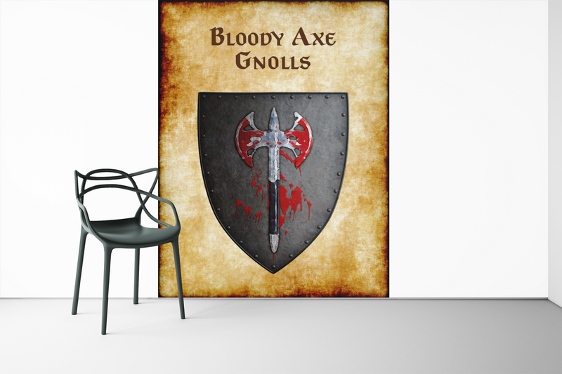 Bloody Axe Gnolls Heraldry of Greyhawk Anna Meyer Cartography Canvas Art Print