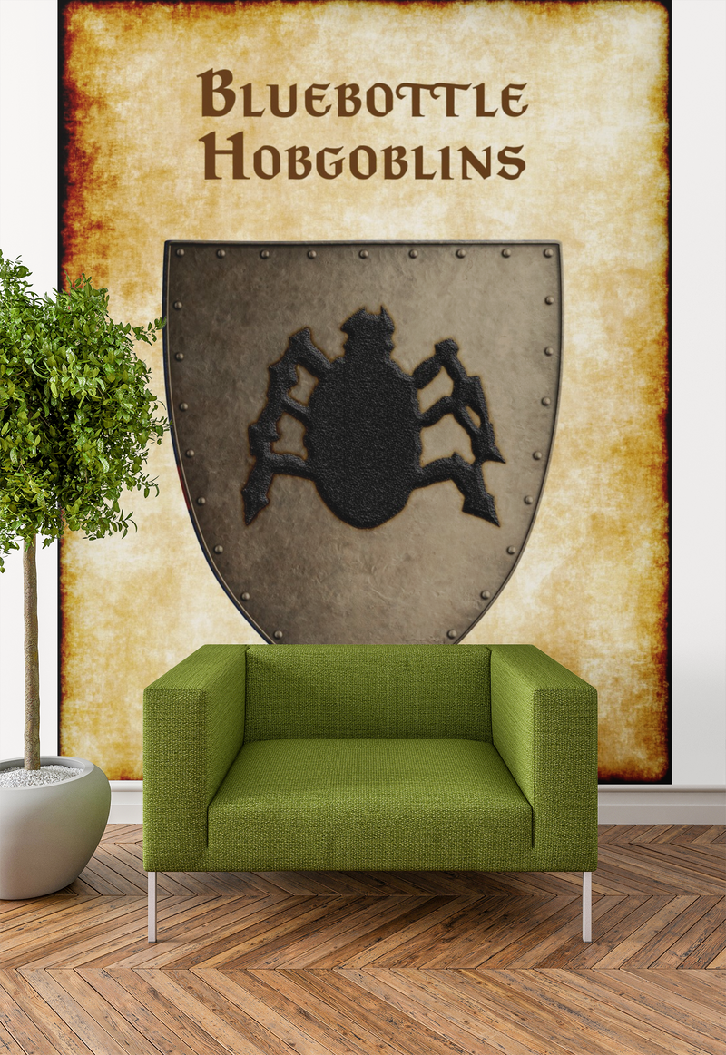 Bluebottle Hobgoblins Heraldry of Greyhawk Anna Meyer Cartography Canvas Art Print