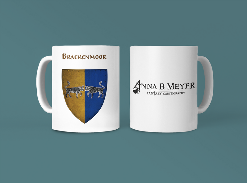 Brackenmoor Heraldry of Greyhawk Anna Meyer Cartography Coffee Mug 11oz/15oz