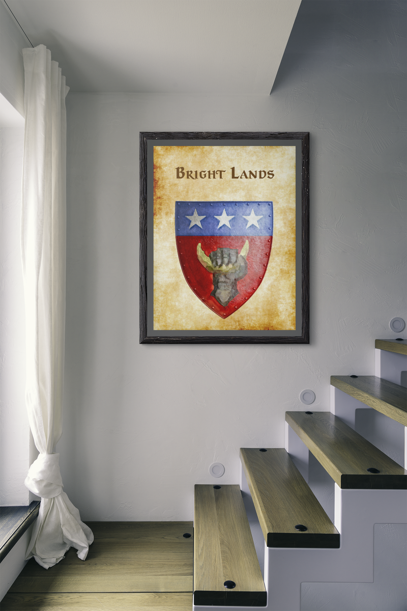 Bright Lands Heraldry of Greyhawk Anna Meyer Cartography Canvas Art Print