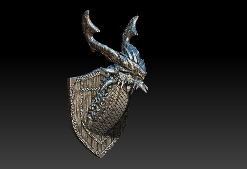 #4 Rumaltha Champion of Dragons Brimstone Dragon Bust 3D Printed Miniature Primed