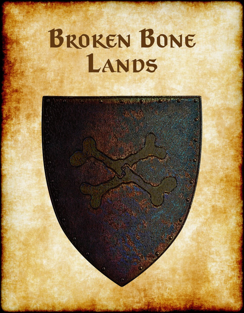 Broken Bone Lands Heraldry of Greyhawk Anna Meyer Cartography Canvas Art Print