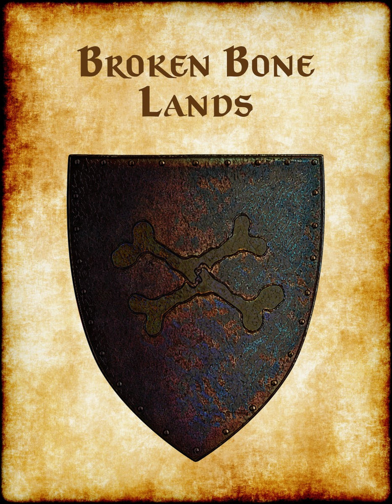 Broken Bone Lands Heraldry of Greyhawk Anna Meyer Cartography Canvas Art Print
