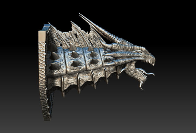 #12 Salinth Braveheart The Bronze Dragon Bust 3D Printed Miniature Primed
