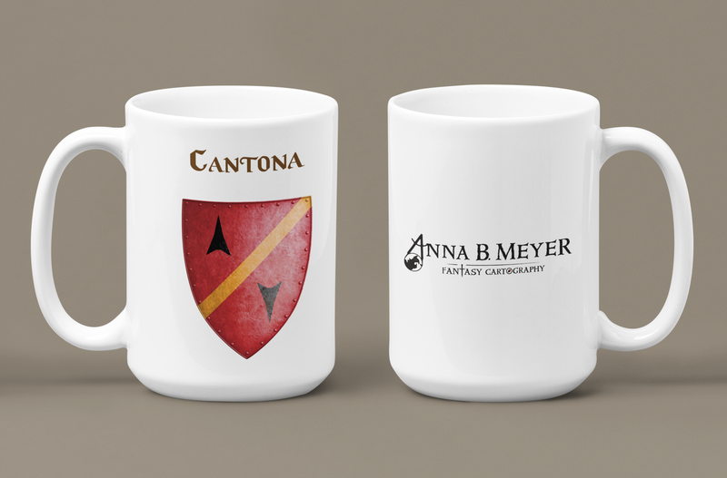 Cantona Heraldry of Greyhawk Anna Meyer Cartography Coffee Mug 11oz/15oz
